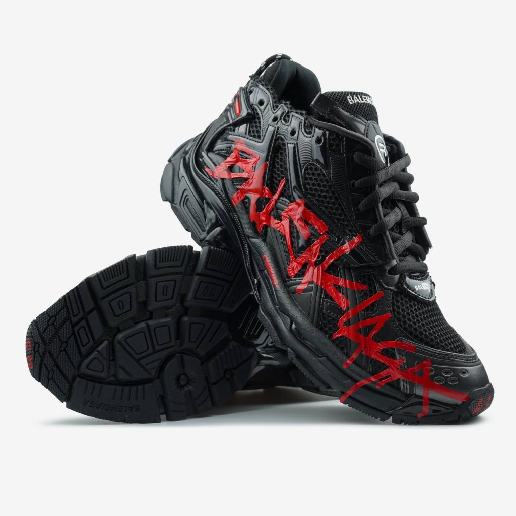 Balenciaga Runner Graffiti Black Red