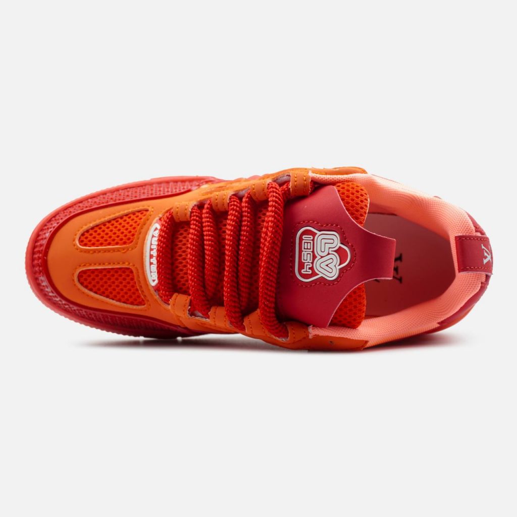 Louis Vuitton Skate Sneaker Red Mix Orange Cowhide