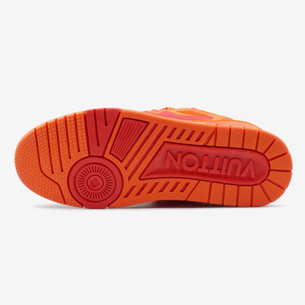 Louis Vuitton Skate Sneaker Red Mix Orange Cowhide