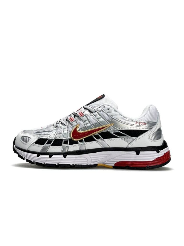 Nike P-6000 White Silver Red