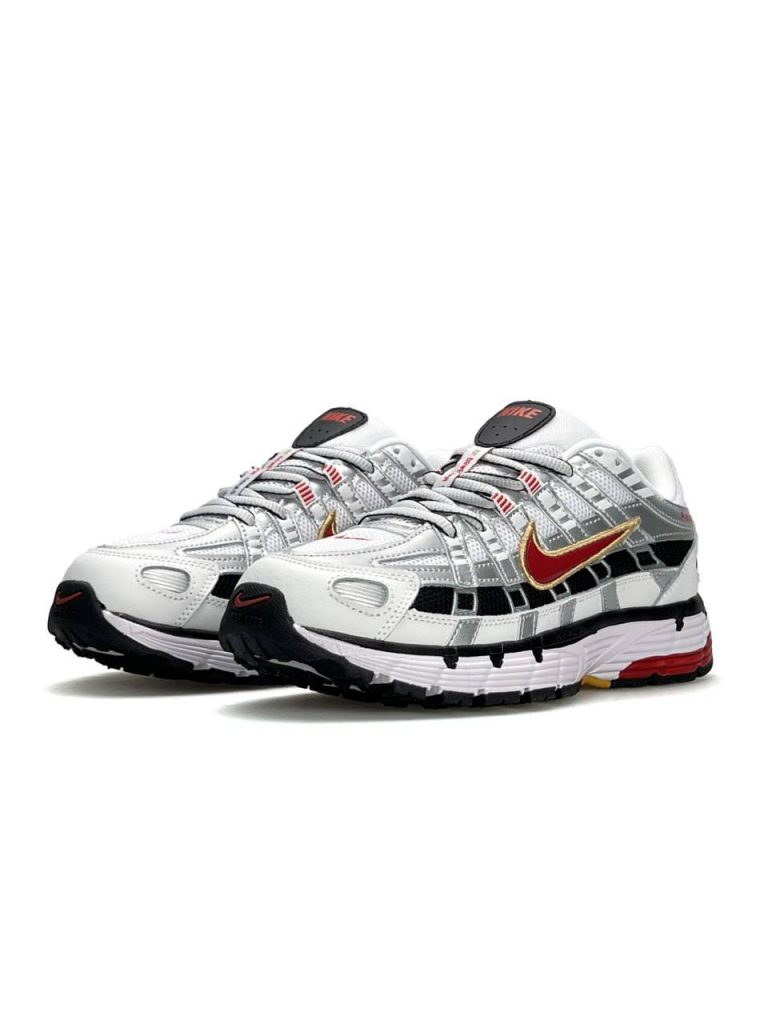 Nike P-6000 White Silver Red