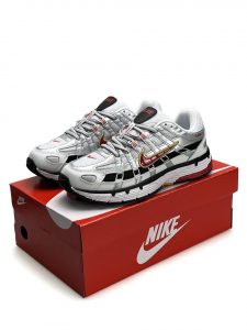 Nike P-6000 White Silver Red