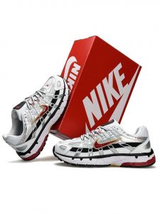 Nike P-6000 White Silver Red