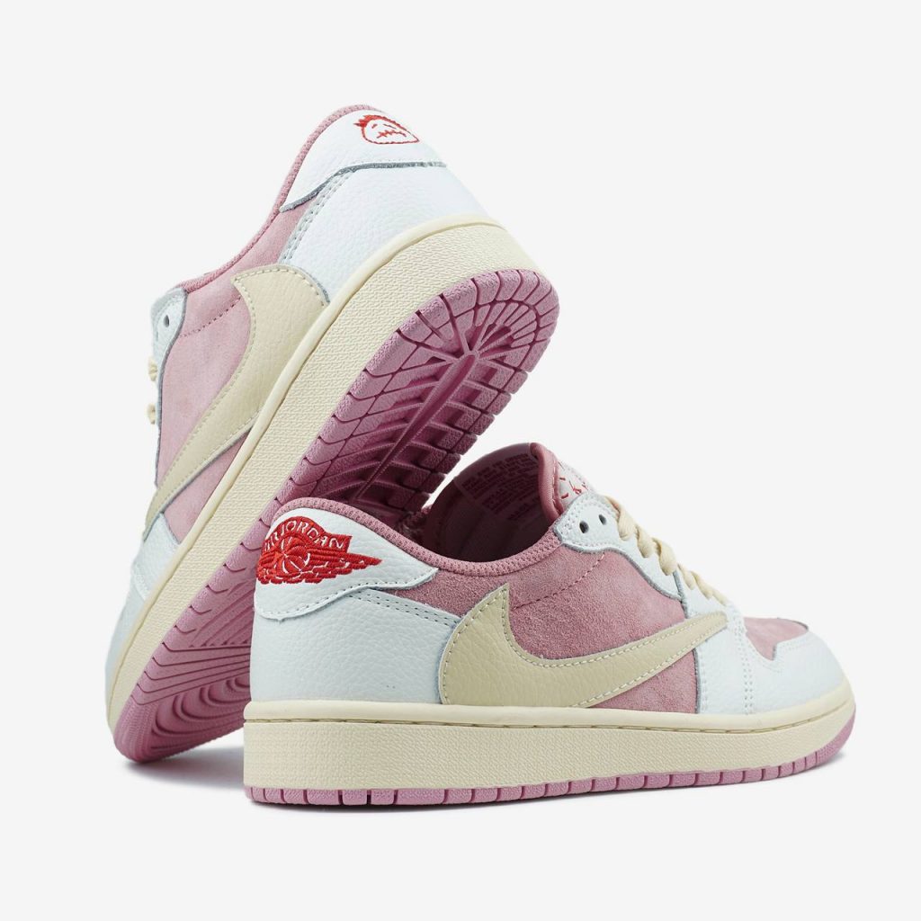 Jordan 1 Low OG SP Travis Scott Pink White Beige