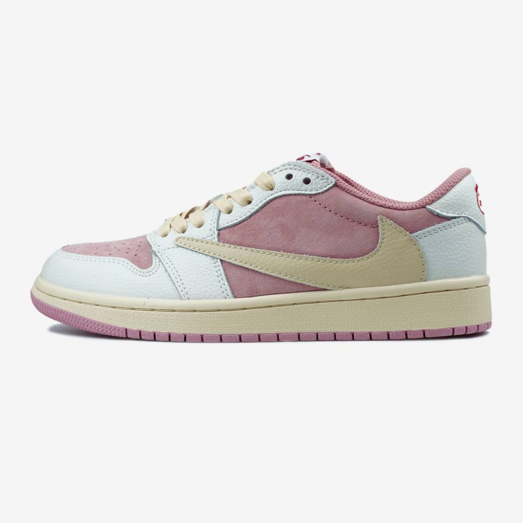 Jordan 1 Low OG SP Travis Scott Pink White Beige