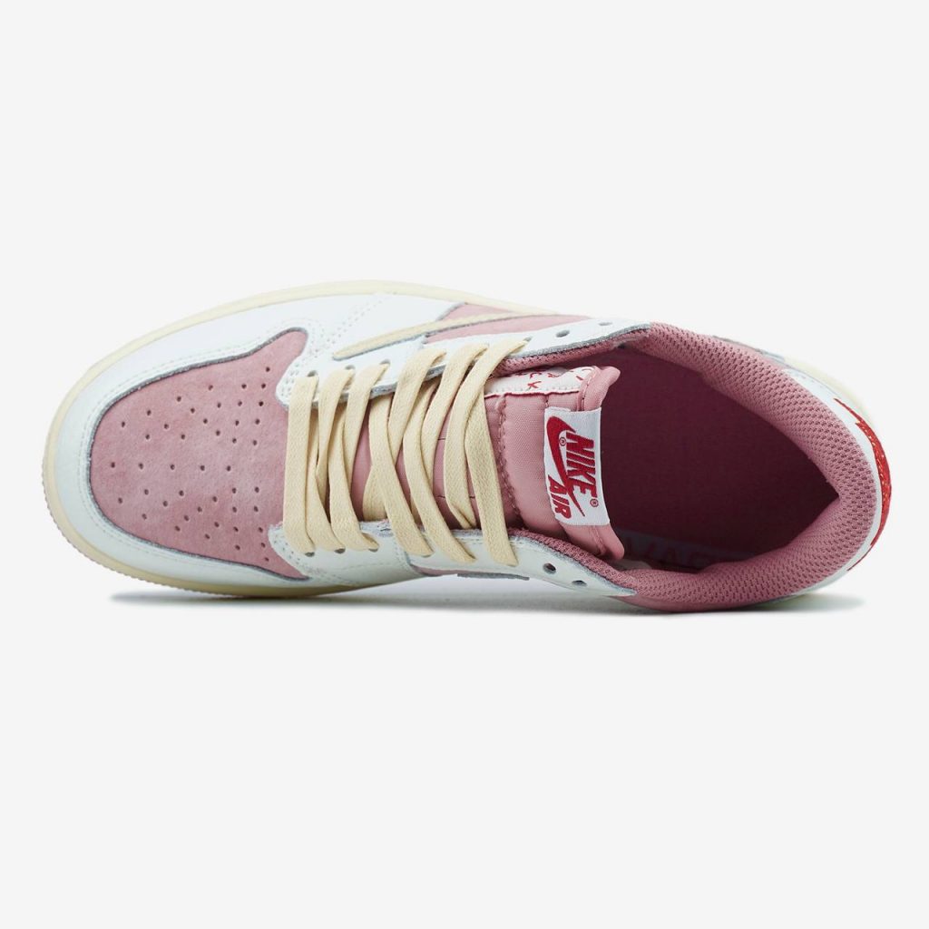 Jordan 1 Low OG SP Travis Scott Pink White Beige