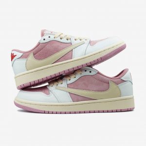 Jordan 1 Low OG SP Travis Scott Pink White Beige