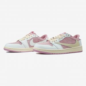 Jordan 1 Low OG SP Travis Scott Pink White Beige