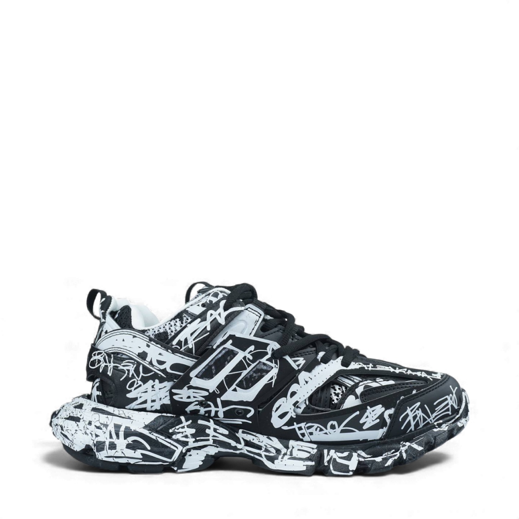 Balenciaga Track Graffiti Black White