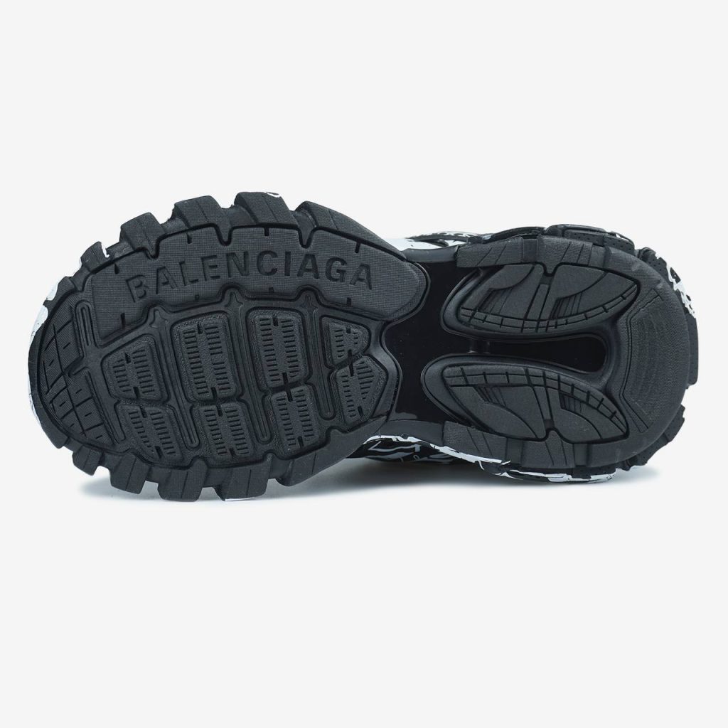 Balenciaga Track Graffiti Black White