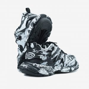 Balenciaga Track Graffiti Black White