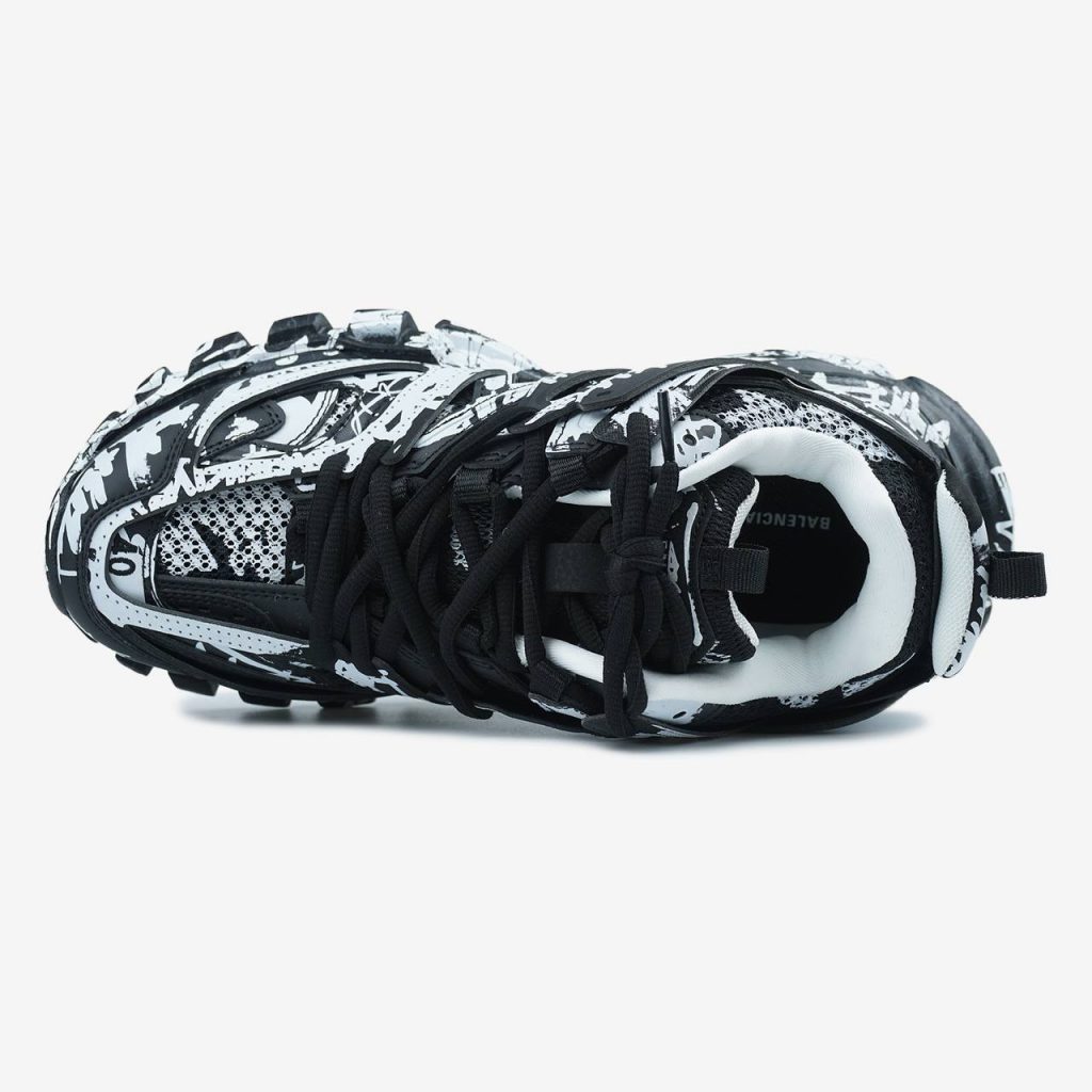 Balenciaga Track Graffiti Black White
