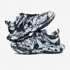 Balenciaga Track Graffiti Black White
