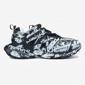 Balenciaga Track Graffiti Black White