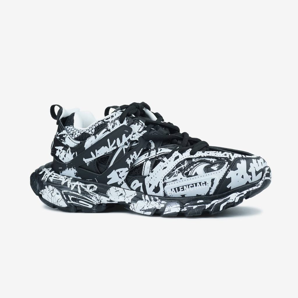 Balenciaga Track Graffiti Black White