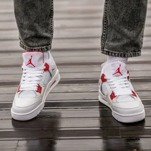Air Jordan retro 4 White Red