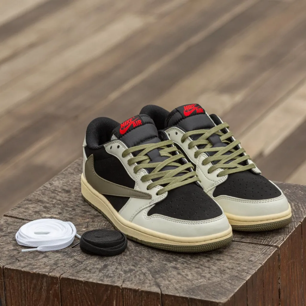 Air Jordan Retro 1 Low x Travis Scott OG  Olive