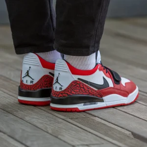 Air Jordan Legacy  low White Red