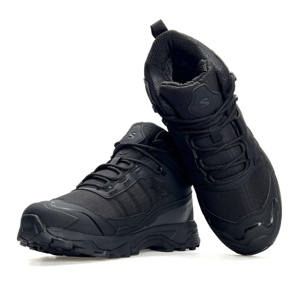 Salomon X Ultra 4 Mid Fur All Black