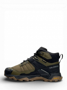 Salomon X Ultra 4 Mid Fur Khaki Black