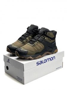 Salomon X Ultra 4 Mid Fur Khaki Black