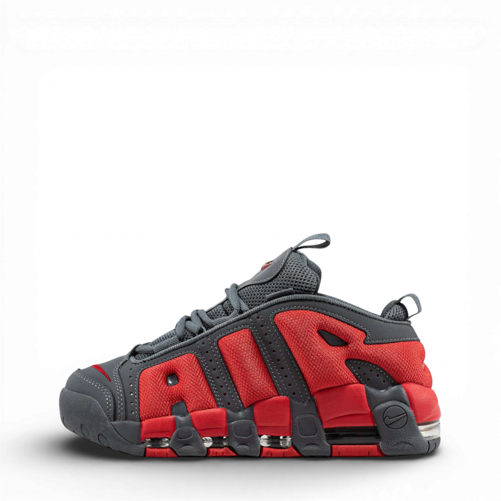 Nike Air More Uptempo Low Gray/Red