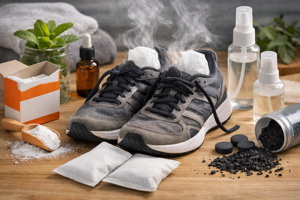 як прибрати запах із взуття