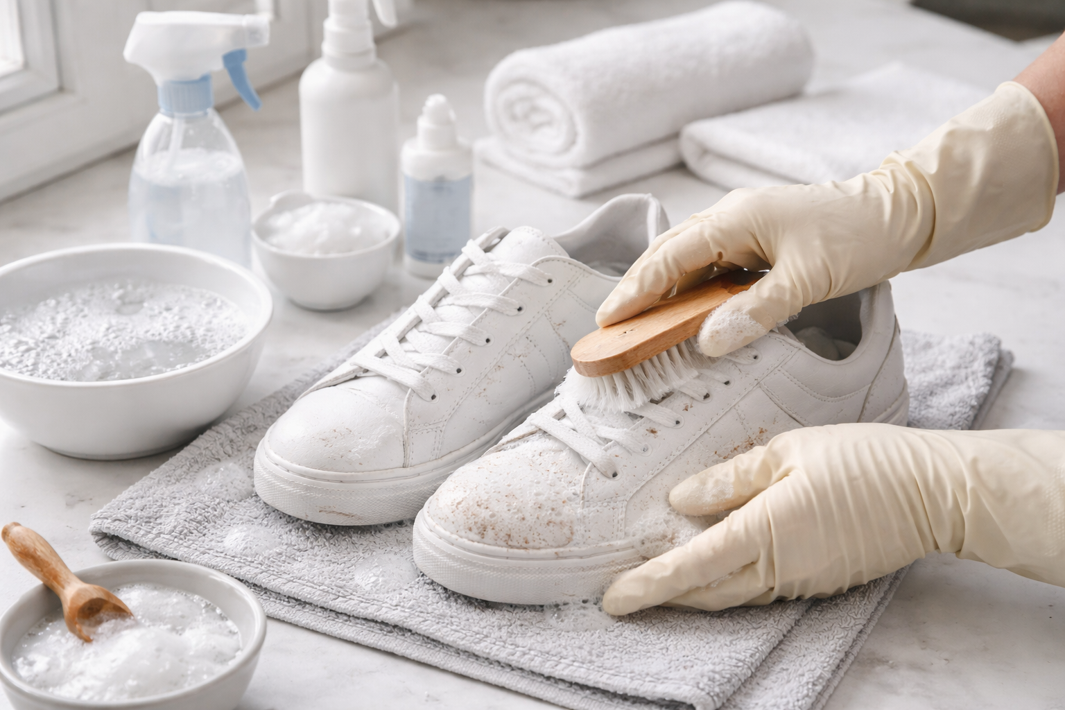 білі шкіряні кросівки